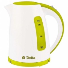 Чайник DELTA DL-1056 2200Вт 1,7л белый с зеленым 