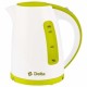 Чайник DELTA DL-1056 2200Вт 1,7л белый с зеленым 